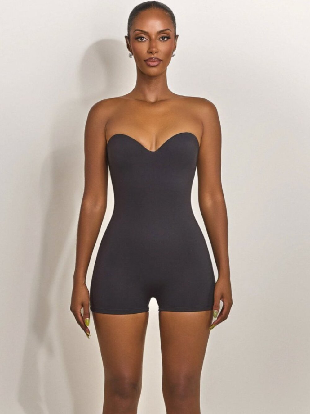 Mars The Label The Sculpt Playsuit in Black